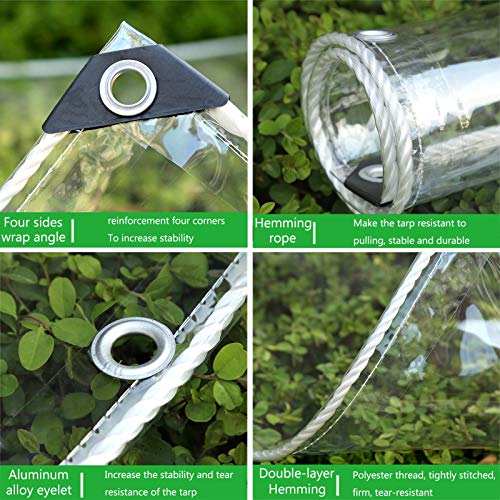 Lona transparente impermeable de 360 G/M² a medida para proteger terrazas y camping 4