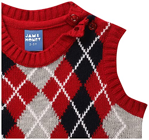 Image of Amazon Brand - Jam & Honey Boy's Acrylic Round Neck Sweater