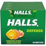 HALLS Defense Assorted Citrus Vitamin C Dietary Supplement Drops, 180 ct