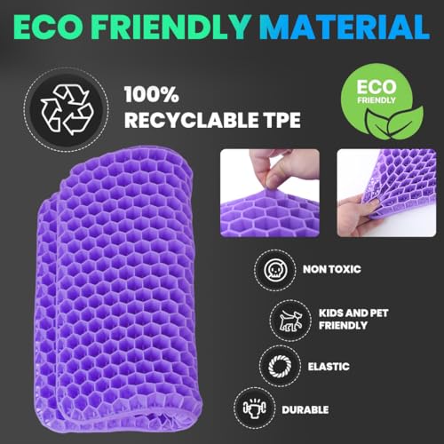 Image of Seat Cushion, Silicone Rubber Seat Pillow, Gel Orthopedic Seat Cushion with Non Slip Cover, Gel Silicon Pad for Car, Office Chair, Wheelchair