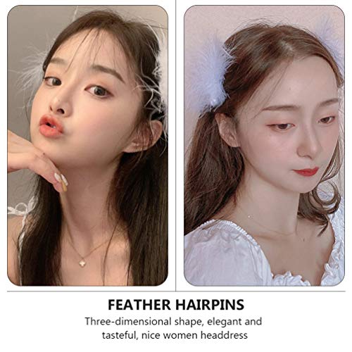 KESYOO 2 Pcs Gramps de Cabelde CasamentGramps de Cabelde Penas Macias Ccar de Niva Elegante Aóris de
