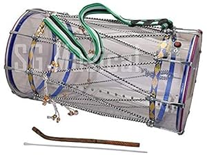 KRISHA KRAFTS Transparente Bhangra Dhol mit Beleuchtung