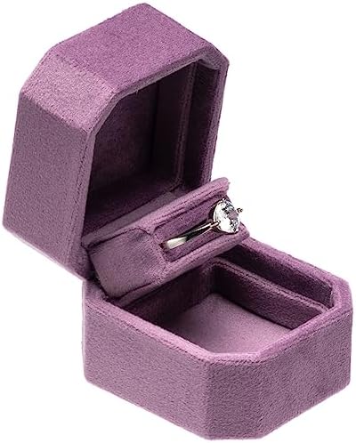 20 Pack Velvet Ring Boxes - Small Jewelry Gift Boxes For Engagement, Wedding, Proposals
