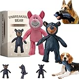 Lettuce Pets Dog Toys, 2025 New Esslvyshop-Bear for Heavy Chewers, Indestructible Bear Dog Toy, Aggressive Chewers Indestructible Stuffed Plush Dog Squeaky Toy, to Keep Them Busy (Mix)