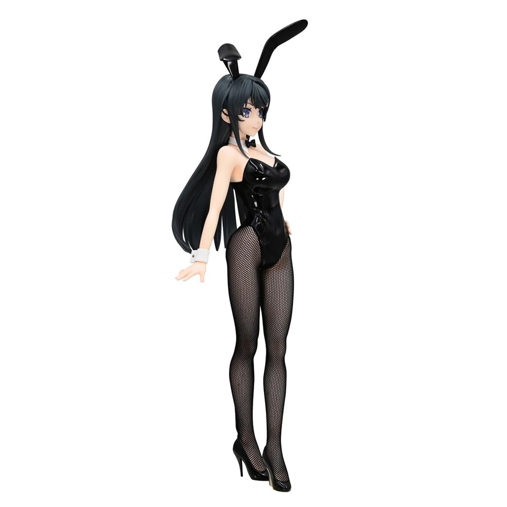 Figurka Mai Figurka Mai Figurka Anime, Czarny Kostium Króliczka, Pozycja Stojąca, Rzeźba, PCV, Dekoracja Biurka, Prezent kolekcjonerski, 29 cm