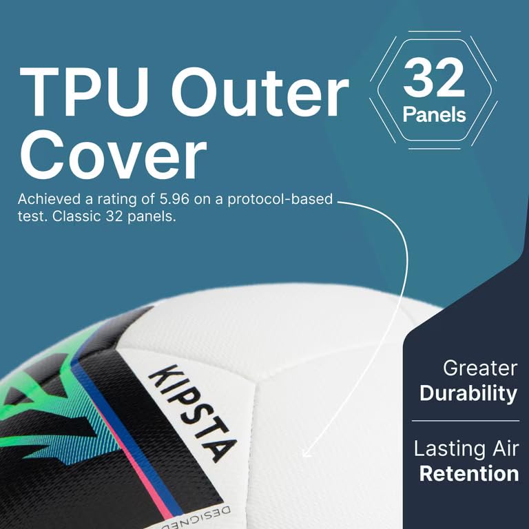 Image of Kipsta New Hybrid Premium Size 5 Approved Basic Football Club Hybrid Professional Match Ball (White)