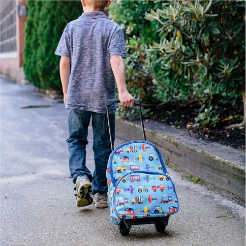 Wildkin Kids Rolling Luggage – Carry-On Size for School & Overnight Travel2