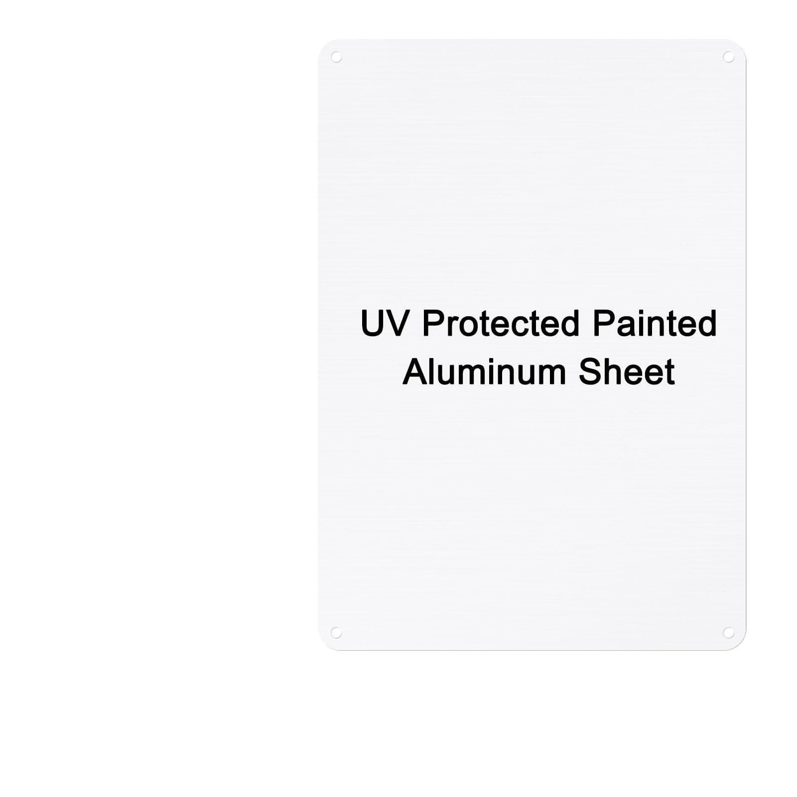 M METERXITY 1-Pack 7x10 Inch White Metal Blank Signs