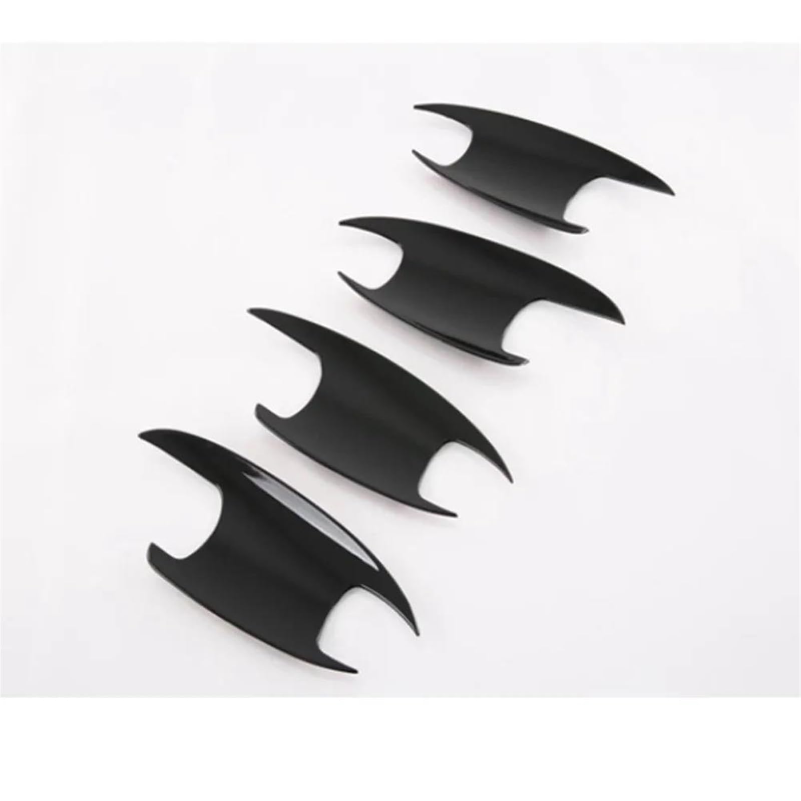 NOHEEU Car Accessories Exterior Door Handle Bowl Cover ABS Sticker Trim for Benz C Class GLC 2022-2023(Black A)
