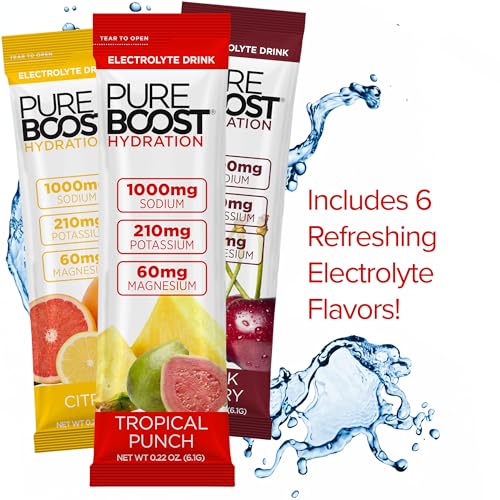 Image of Pureboost Sugar-Free Electrolyte Hydration Packets, Variety Pack 12ct