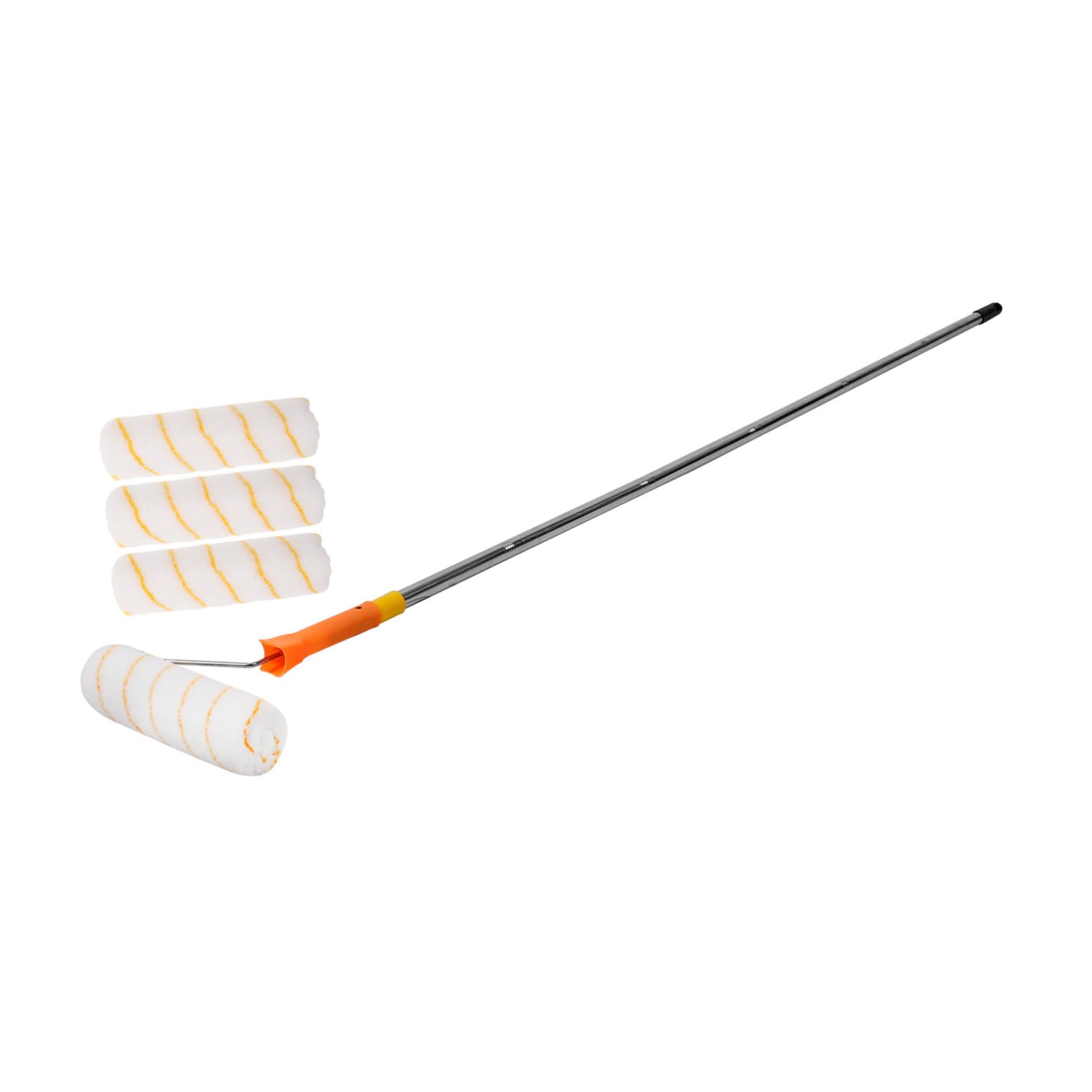 Rodillo de Reparación de Pared con Brocha 1 Juego de Cubiertas de Repuesto para Rodillo de Pintura Kit de Brochas para Pintura de Pared con Varilla Telescópica