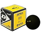 Dunlop Pro Double Yellow Dot Squash Ball, 1-Pack