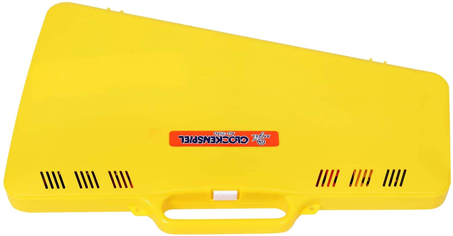 ROCKSTAR - Carrillón Xilófono Metalofono 25 Teclas Metálicas AG-25N3 Angel 1021, Glockenspiel con Estuche, Instrumento Musical supervisado por un adulto