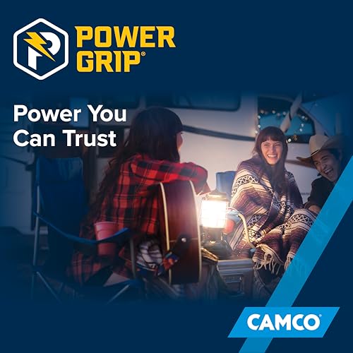 Image of Camco PowerGrip Dogbone RV Electrical Adapter - Features Heavy-Duty 50-Amp Male and 30-Amp Female Connections - Crafted of 100% Copper 10 /3-Gauge Wires & Rated for 125V /3750W (55175) | NEMA 14-50P to TT-30R, rated 125V /3750W, copper 10 /3-gauge wires, flame-retardant PVC jacket, 90-degree strain-relief heads