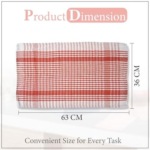 Image of GLUN Pack of 4 Cotton Cleaning Napkins for Kitchen, (17x17 Inch) Multipurpose Cleaning Cloth for Kitchen & House Dusting, Highly Absorbent Cleaning Cloth