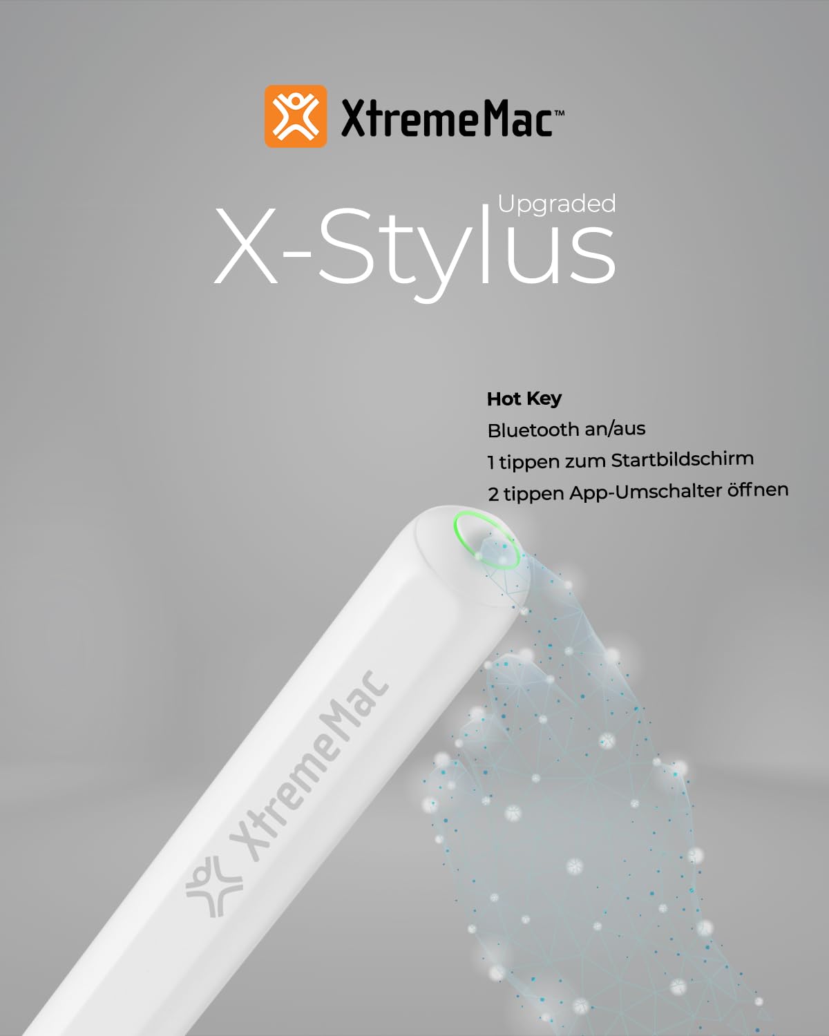 XtremeMac X-Stylus: Upgraded Wireless Charging Pen - Compatible with iPad Pro (12.9" & 11", Gen 1-6), iPad Air (Gen 4-5), iPad Mini 6