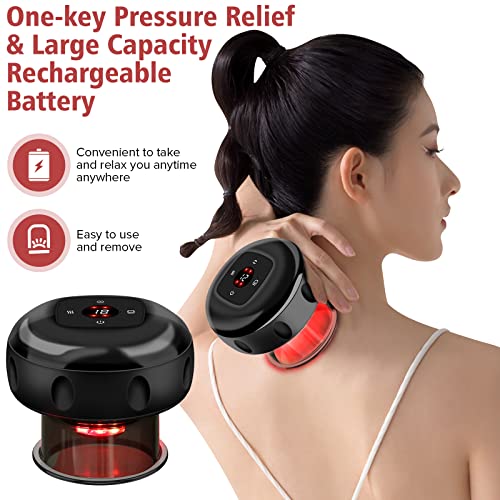 Mochi Mcfd Electric Cupping Therapy Set, Smart Dynamic Cupping Machine Cellulite Massager 3 In 1 Massage Vacuum Therapy Machine Scrapping Cupping Tool With 12 Levels Temperature & Suction #TOP3