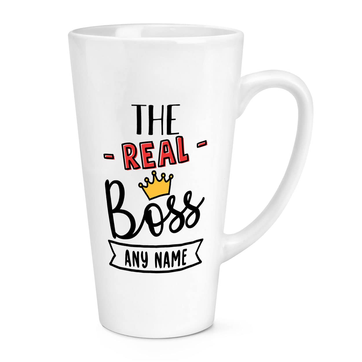 Personalised The Real Boss 17oz Large Latte Mug Cup
