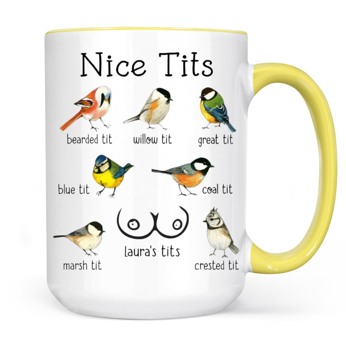 Nice Tits Funny Bird Coffee Mug Funny Mug - Nice Tits - Funny Bulk Gifts Exchange Gift For