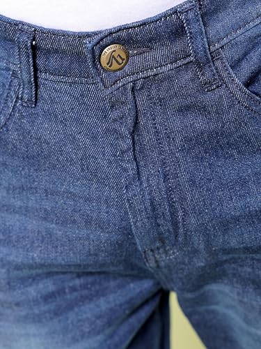 Image of The Indian Garage Co Men Bootcut Loose Fit Solid Mid-Rise Jeans