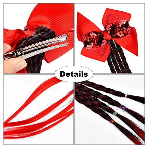 4 Pezzi Capelli Colorate con Forcina, Ragazza