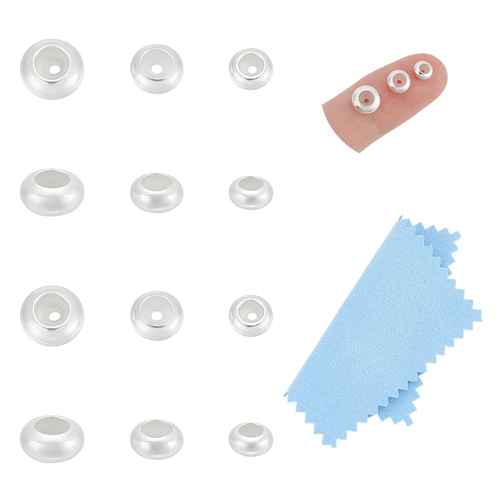 Perles d'arrêt en argent 925 avec caoutchouc pour sublimer vos bijoux