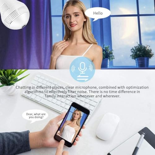 Image of 4MP Full HD Wireless Smart Bulb Security Camera | 360 Pan Tilt Dome CCTV Color Night Vision | Two-Way Audio | V380 Pro App Control (Bulb Camera)