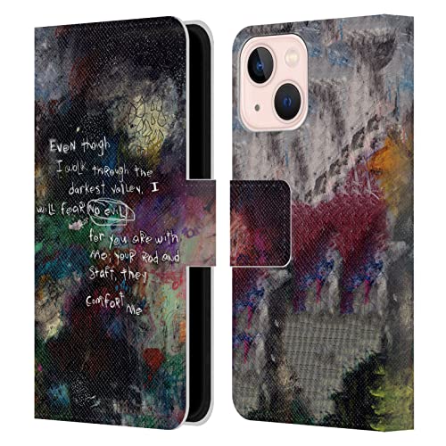 Étui portefeuille Michel Keck Psaume 4 en cuir pour iPhone 13 Mini