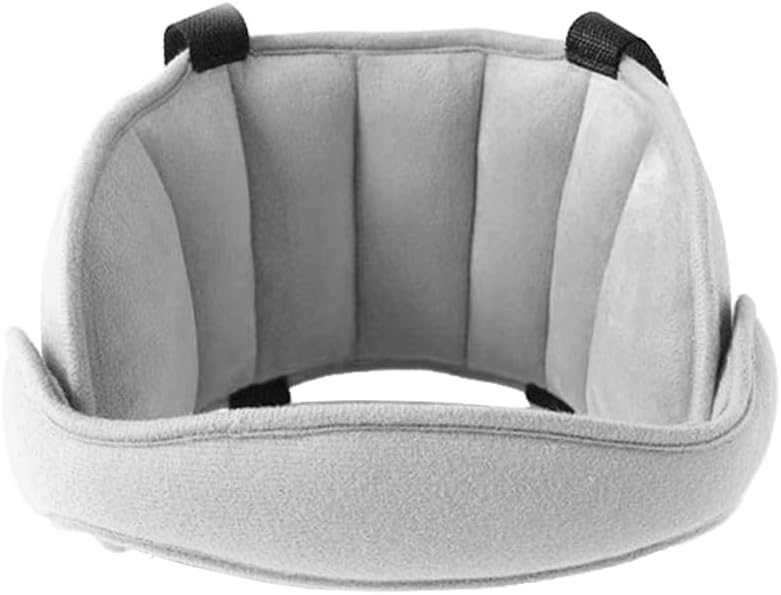 HZEL Car Seat Head Support Band, Soft Comfortable Adjustable Headhold Carseat Neck Relief Support Strap for Sleeping Travelling, Automotive Seat Head Neck Holder Band, Universal Fit (Gray)