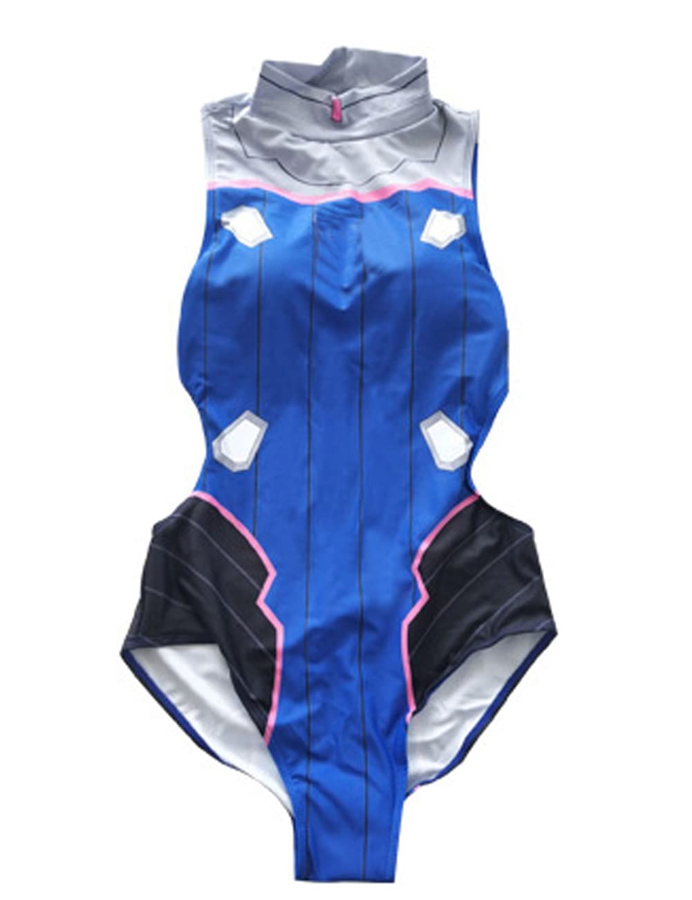 YUANMO Dames DVa Cosplay Kostuum Schoolmeisje Badpak Een Stuk Slanke Badmode Bodysuit