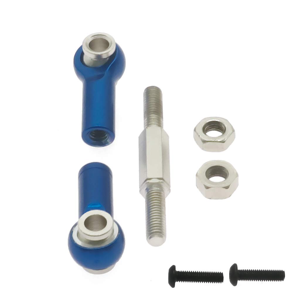 RCAWD Steel Servo Linkage Turnbuckle 10144 for Rc Hobby Model Car 1-10 VRX Octane VETTA Karoo FTX Outlaw Upgraded Hop-Up Parts 1Pcs(Dark Blue)
