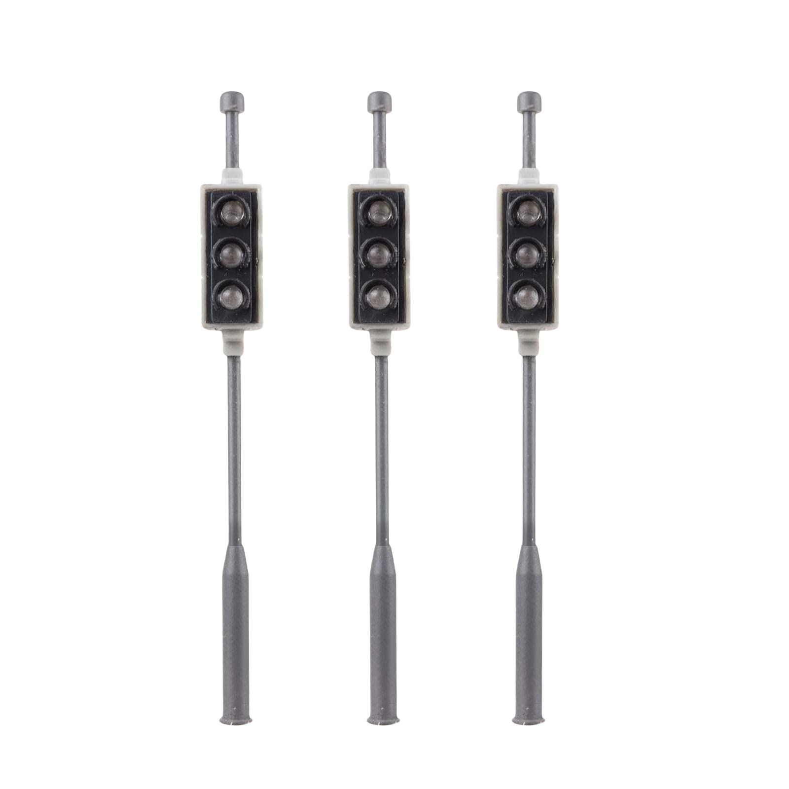 FASHIONMYDAY 3Pcs Model Train Traffic Light LED Signal for Park Train Railway Street 1 to 87 HO Scale-picture-23