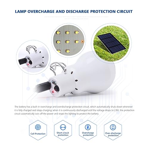Lanterne camping solaire 2pcs avec panneau et télécommande pour éclairage extérieur