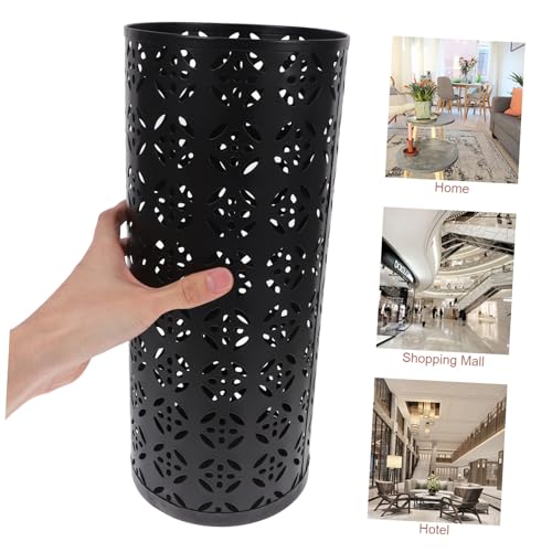 Porte-parapluies noir Toyvian seau ajouré rangement fleurs séchées