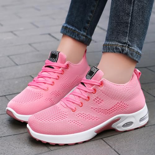 Image of Padgene Womens Sneakers Air Cushion Running Shoes Lightweight Tennis Walking Shoes Mesh Breathable Gym Work Fashion Sneakers Athletic Comfortable Casual