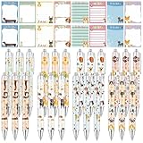 48 Pcs Dog Sticky Notes with Pens Animal Lover Gifts Dog Ballpoint Pens Gifts Cute Memo Notes Black Ink Ballpoint Pens for Women Men Teacher Students Office School Supplies Graduation Birthday Gift