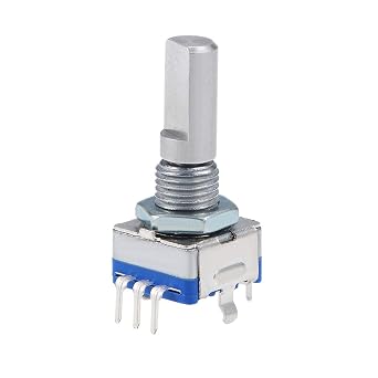 uxcell 360 Degree Rotary Encoder Code Switch Digital Potentiometer EC11 5 Pins 20mm D-Shaft 2pcs