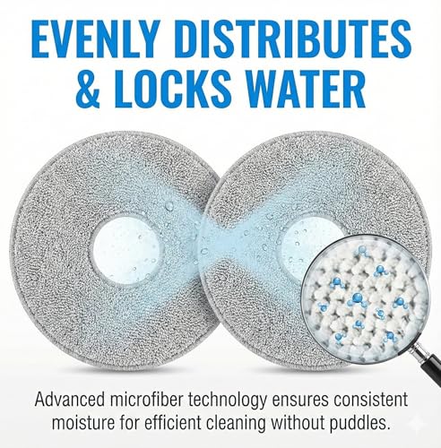 Image of Fiberfix 10pcs Replacement Mop Pads for ECOVACS DEEBOT X1 Omni /X1 Turbo /T20 Omni /T10 Omni /X2 Omni /T30S /N30 Pro Omni /N30 Omni /T30S AI /T30S Pro /T50 OMNI /T50 PRO OMNI /T50 MAX PRO Omni /Yeedi m12 pro+