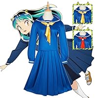 [XUDUOYU] うる星やつら ラムちゃん コスプレ ラム 三宅しのぶ 友引高校 女子 制服 セーラー服 冬 長袖 アニメ コミケ クリスマス 文化祭
