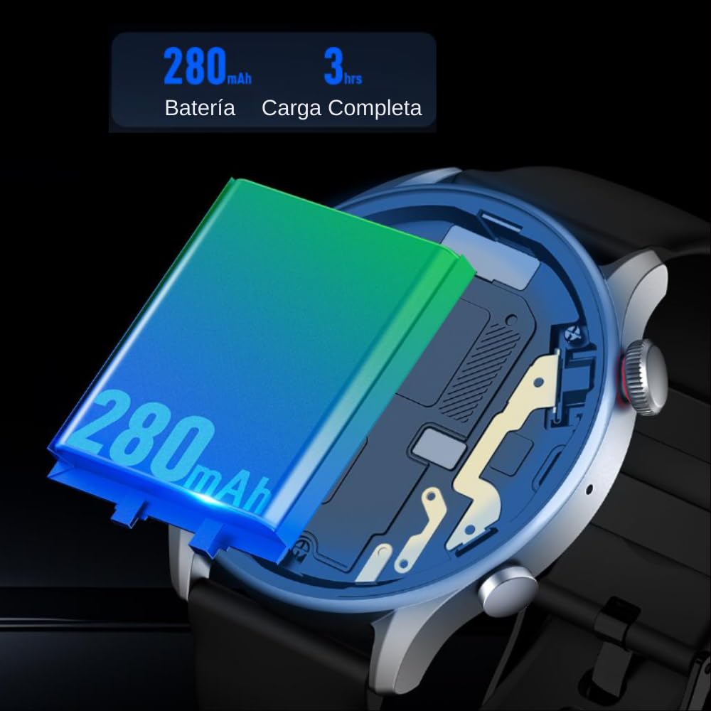 Riversong | Reloj Inteligente Motive 6C Pro | Smartwatch con Android/IOS | Deportivo | Pantalla Táctil | Para Hombre y Mujer | Batería 10 días| Modos Deportivos| Pulsómetro, Sueño, Notificaciones