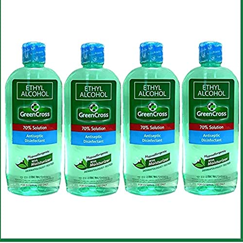 Green Cross Ethyl Alcohol 70% Solution, 500ml - Pack of 4