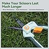 PrunePro Garden Scissors Pruning Shears Sharp Stainless Steel Non-Stick Teflon Coating Blade for Precise Cuts Garden Snip Bonsai Clippers for Plants Rose Flower 2 Pack #2