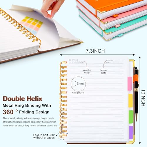 Carnet en similicuir marron de qualité supérieure pour notes - 6