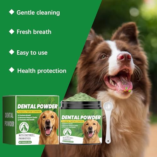 Pó Para Mau Hálito Canino - Produtos De Limpeza Dentária Canina - Refrescante Natural Com Colher 150