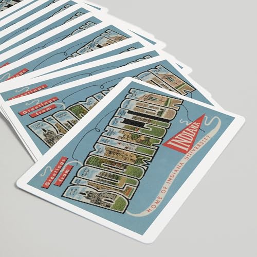 Lantern Press Bloomington Indiana Naipes Póker 52 cartas miniatura 5