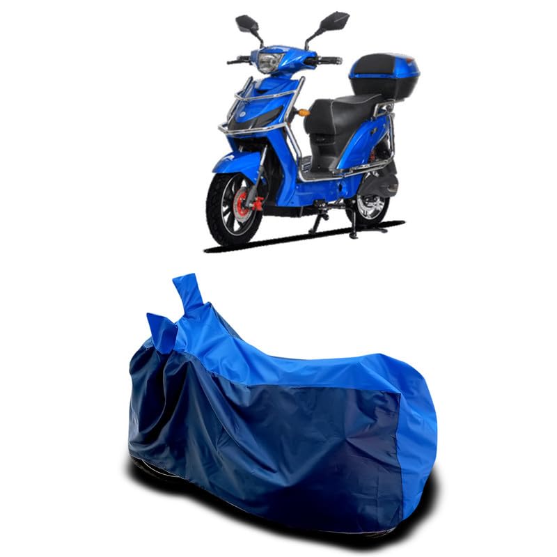 Image of DUFFEL-Two Wheeler Bike Body Cover Compatible for Avan Motors Xero Plus Bs6 Heat Protectio /UV-Rays /Birds Dropping /DustProof /Waterproof All Variants [Nevay Blue]