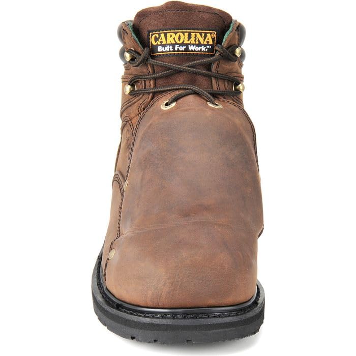 Image of Carolina Metpro 6 inch Wide Steel Toe External Met Guard Men's Work Boot, EH Protection, Heat Resistant Sole, Leather, Steel Shank, Medium Brown - 14 2E