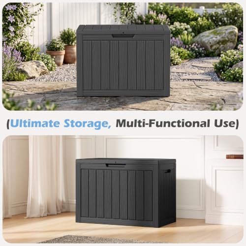Image of Outdoor Storage Box Waterproof, 55 Gallon Deck Box for Patio Storage