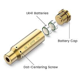 Feyachi Bore Sight 7.62x39 Laser Bore Sight Red Dot Laser Boresighter with 3 Sets of Batteries