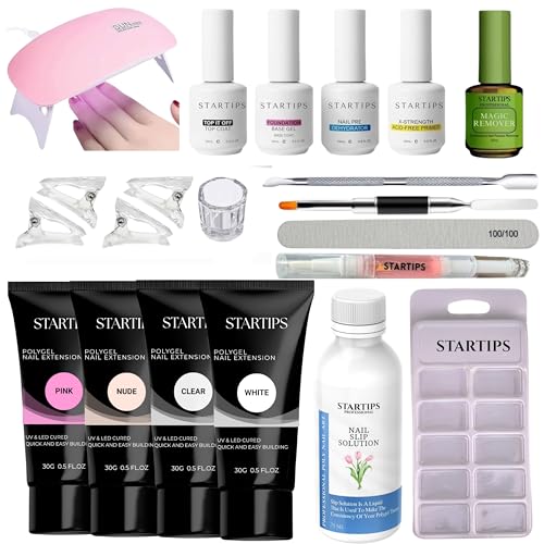21 in 1 TOXIC FREE Polygel Nail Extension Kit with UV Lamp | Starter Kit for Professional & DIY Nail Art